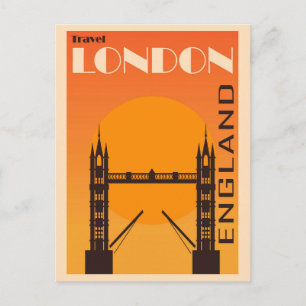 London England  Tower Bridge Travel Briefkaart