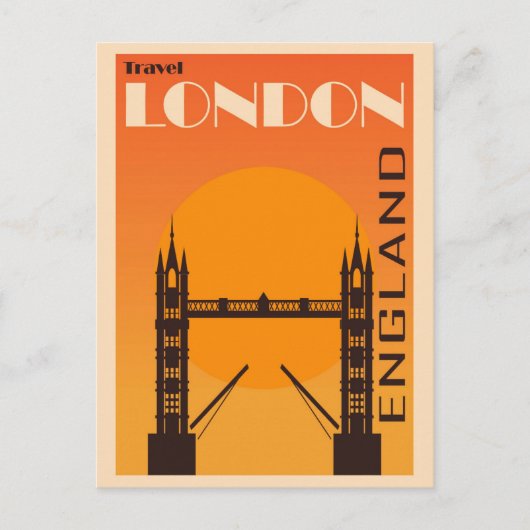 London England  Tower Bridge Travel Briefkaart (Voorkant)