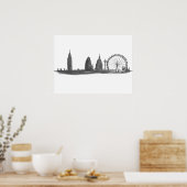 London England Travel Destination Skyline  Poster (Keuken)
