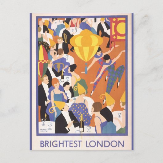 London England Travel Party Briefkaart (Voorkant)