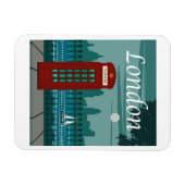 London, England Travel Poster Magneet (Horizontaal)