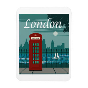 London, England Travel Poster Magneet