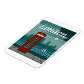 London, England Travel Poster Magneet (Linkerzijde)