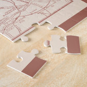 London England Tube Railways Antiek Sketch Map Legpuzzel (Zijkant)