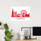 London England UK Poster (Thuiskantoor)