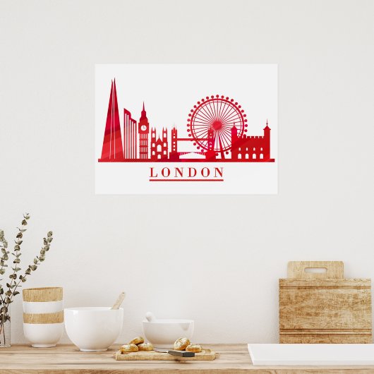 London England UK Poster (Keuken)