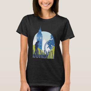 London England UK Skyline Silhouette Outline T-shirt