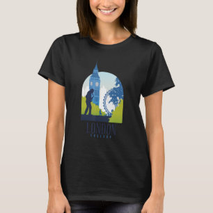 London England UK Skyline Silhouette Outline T-shirt