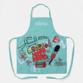 London England United Kingdom Custom Name Schort (Voorkant)