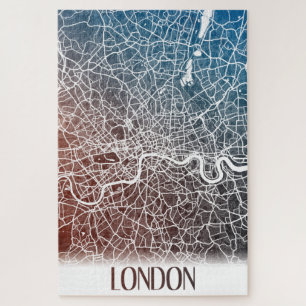 London England Verenigd Koninkrijk City Map Travel Legpuzzel
