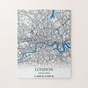 London England Verenigd Koninkrijk City Map Travel Legpuzzel