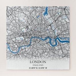 London England Verenigd Koninkrijk City Map Travel Legpuzzel