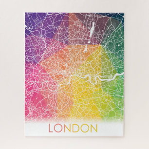 London England Verenigd Koninkrijk City Map Travel Legpuzzel