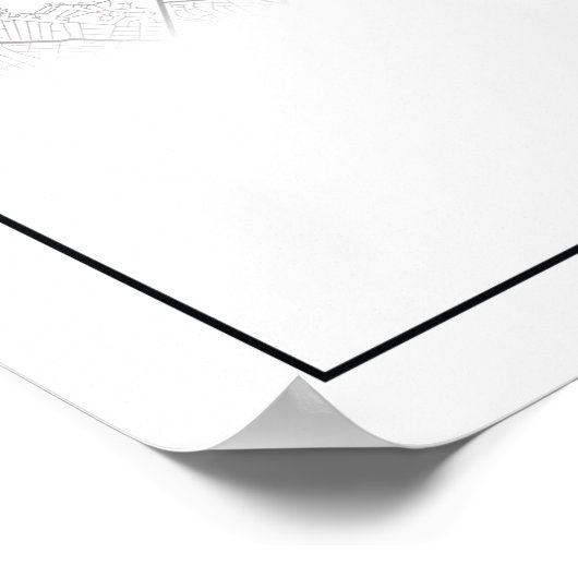 London England Verenigd Koninkrijk City Map Travel Poster (Hoek)