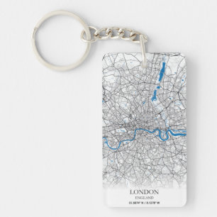 London England Verenigd Koninkrijk City Map Travel Sleutelhanger