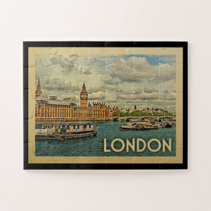London England Vintage Travel Legpuzzel