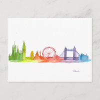 London England waterverf kleurrijke Britse regenbo