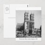 London England, Westminster Abbey 1903 Briefkaart (Voorkant / Achterkant)