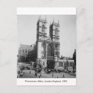 London England, Westminster Abbey 1903 Briefkaart