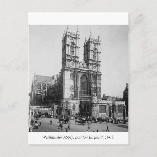 London England, Westminster Abbey 1903 Briefkaart (Voorkant)