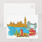London England World Famous City Briefkaart (Voorkant / Achterkant)