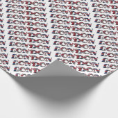 London English Flag Colors England Typografie Cadeaupapier (Hoek)