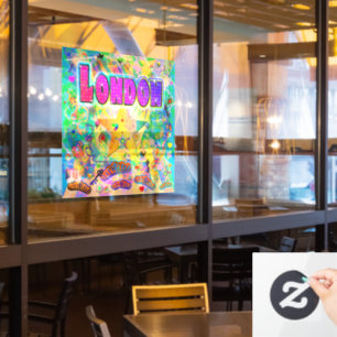 London Epoch Hour Window Cling Raamsticker