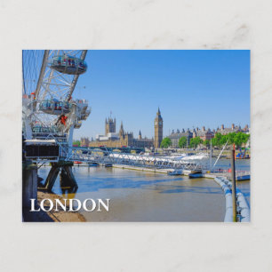 London Eye and Houses of Parliament Briefkaart