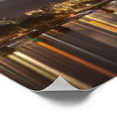 London Eye and River Thames 's nachts Poster (Hoek)