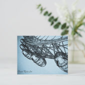 London Eye art Briefkaart (Staand voorkant)