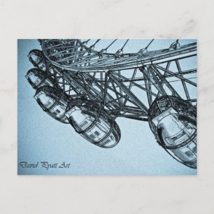 London Eye art Briefkaart