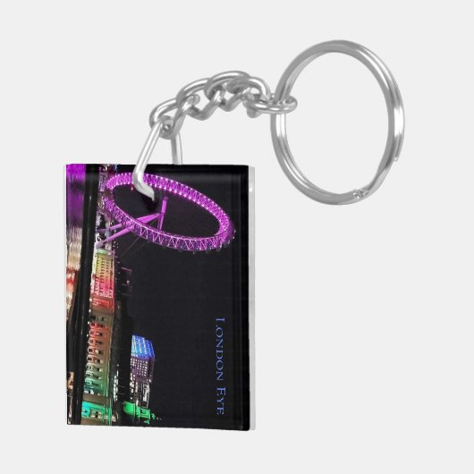 London Eye at Night Acrylic Keychain (Achterkant Rechts)
