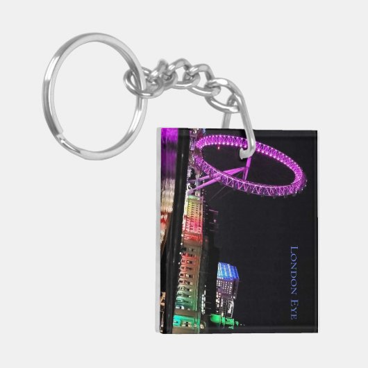 London Eye at Night Acrylic Keychain (Voorkant Links)