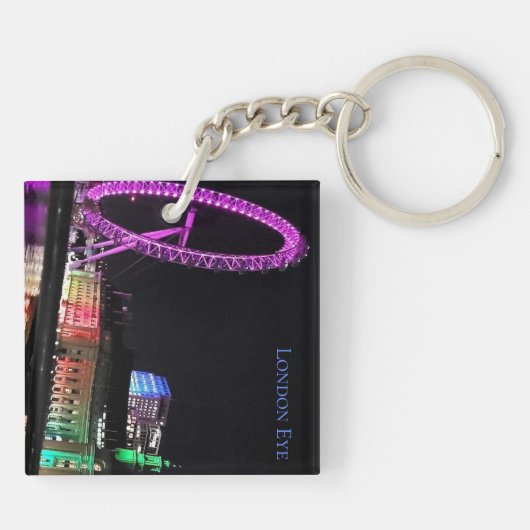 London Eye at Night Acrylic Keychain (Achterkant)