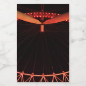 London Eye at Night Food Container Label Voedselcontainer Etiket (Enkel label)