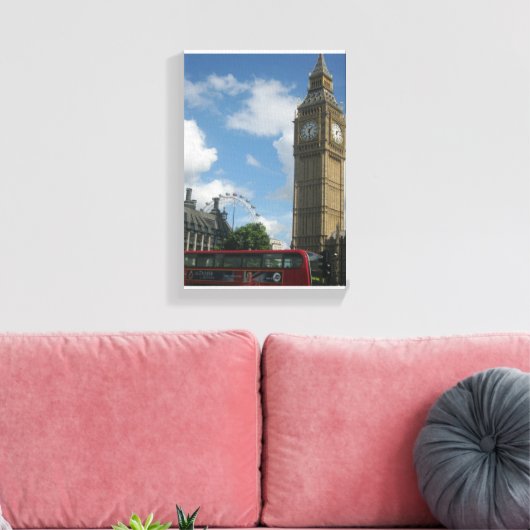 London Eye & Big Ben Canvas Afdruk (Insitu (Woonkamer))