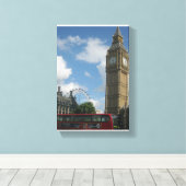 London Eye & Big Ben Canvas Afdruk (Insitu (Houten vloer))