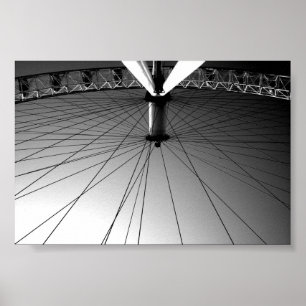 London Eye Black en White Poster