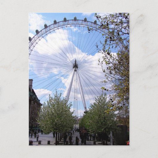 London Eye Blue Sky Clouds Briefkaart (Voorkant)