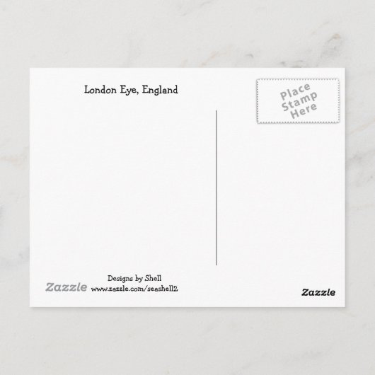 London Eye Briefkaart (Achterkant)