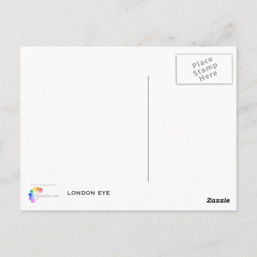 London Eye Briefkaart (Achterkant)
