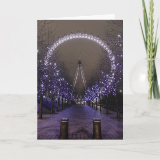London Eye by Night Card Feestdagen Kaart (Voorkant)