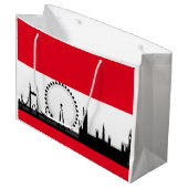 London Eye City Ferris Wheel England Gift Bag Groot Cadeauzakje (Voorkant Gekanteld)