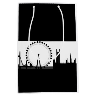 London Eye City Ferris Wheel England Gift Bag Medium Cadeauzakje