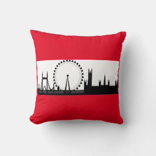 London Eye City Skyline Engeland Rood Sierkussen