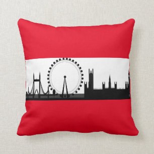 London Eye City Skyline Engeland Rood Sierkussen