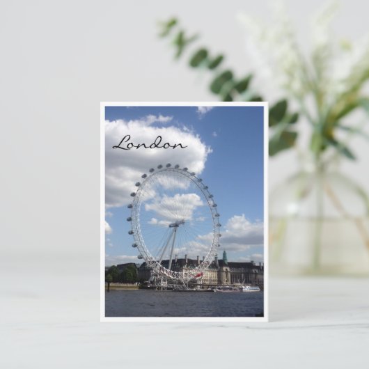 london eye cloud briefkaart (Staand voorkant)