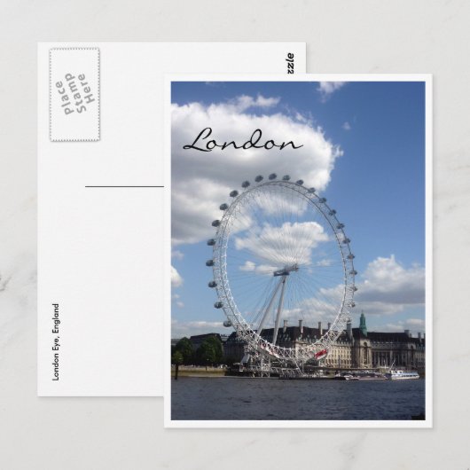 london eye cloud briefkaart (Voorkant / Achterkant)