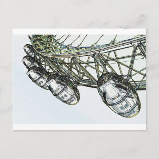 London Eye Digital Art Briefkaart
