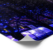 London Eye Ferris Wheel bij nacht Poster (Hoek)